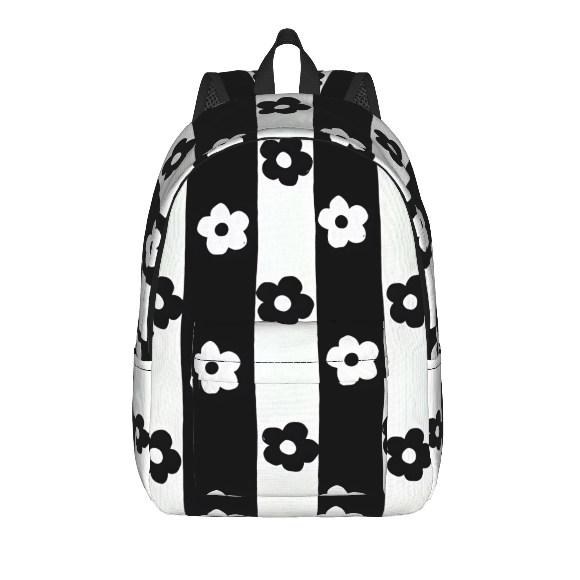Interior Design Monochrome - Monochrome Daisy Stripes Rugzak Leuke Rugzakken
