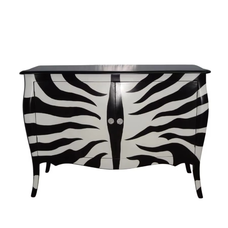 Zwart-wit zebra-geschilderd di - Interior Design Monochrome recensie en prijs