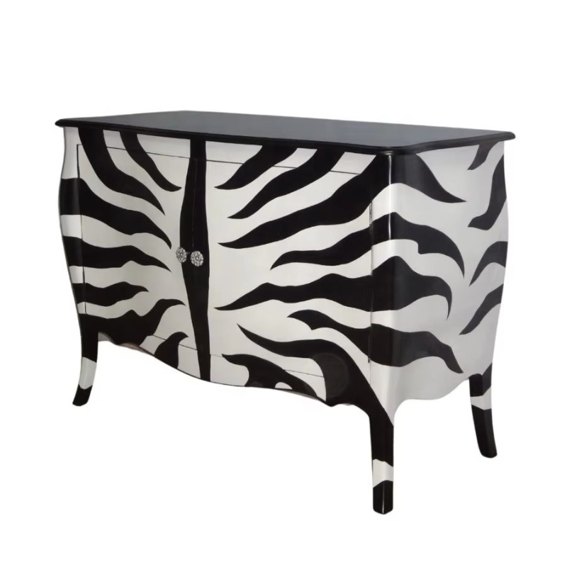 Zwart-wit zebra-geschilderd di - Interior Design Monochrome recensie en prijs