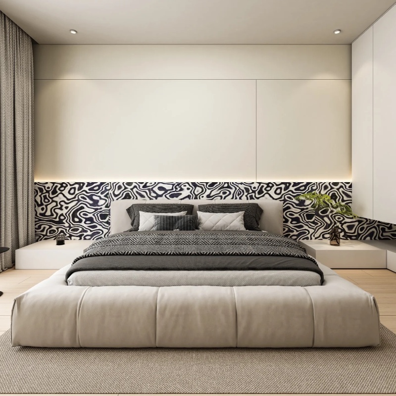 Tech Zwart Wit Grafisch Houtfi - Interior Design Tech recensie en prijs