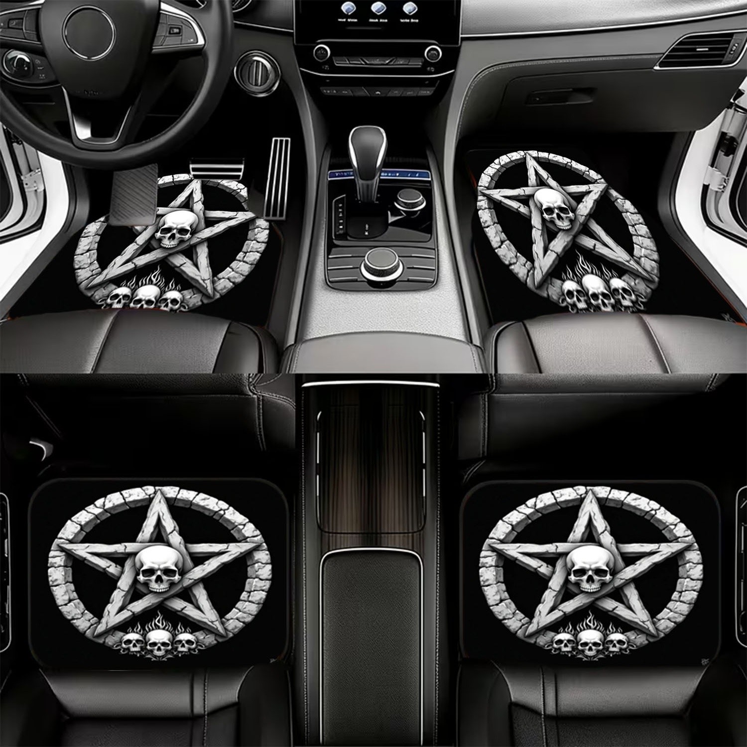 Autovloermatten 4 stuks, sched - Interior Design Monochrome recensie en prijs