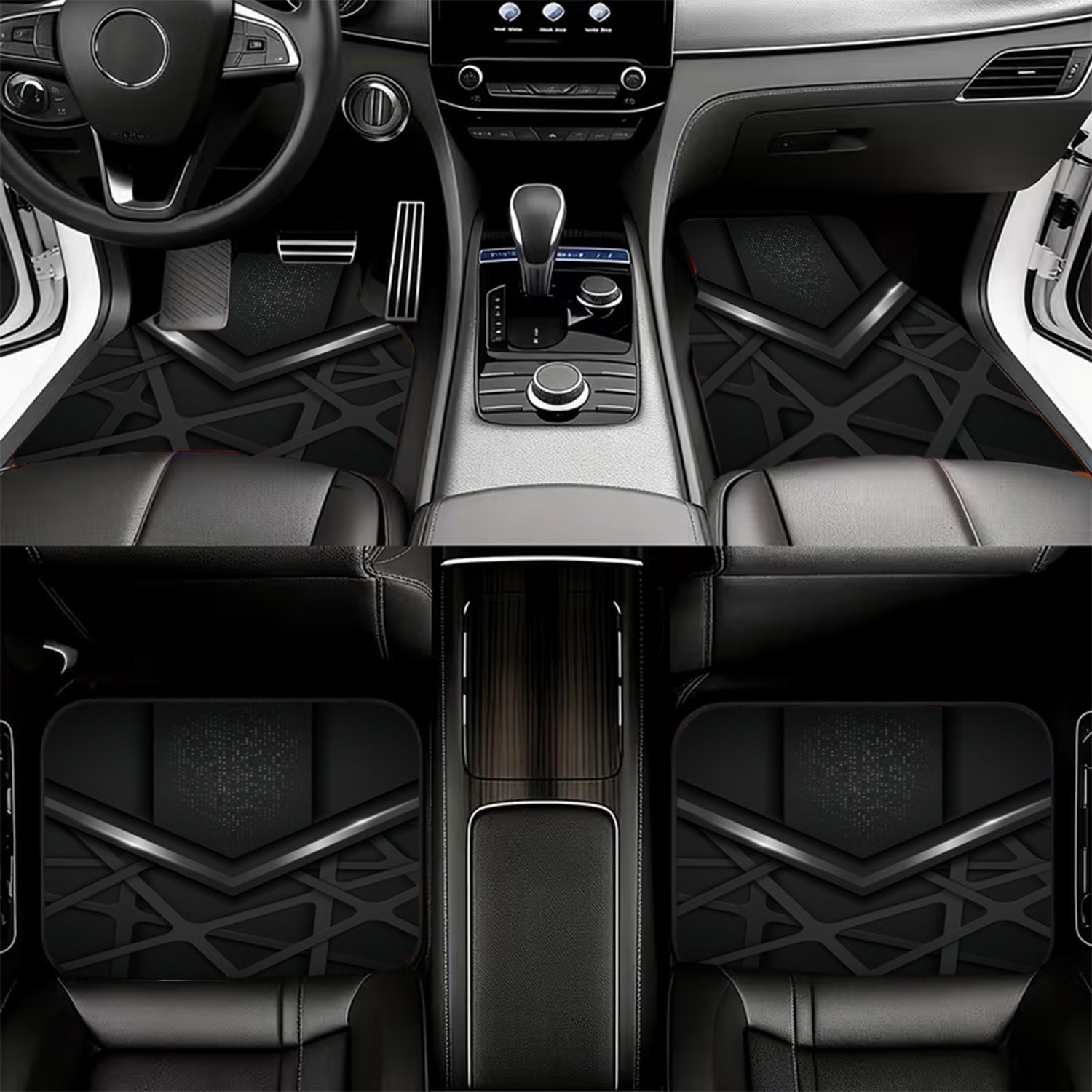 4 stuks auto vloermatten met f - Interior Design Tech recensie en prijs