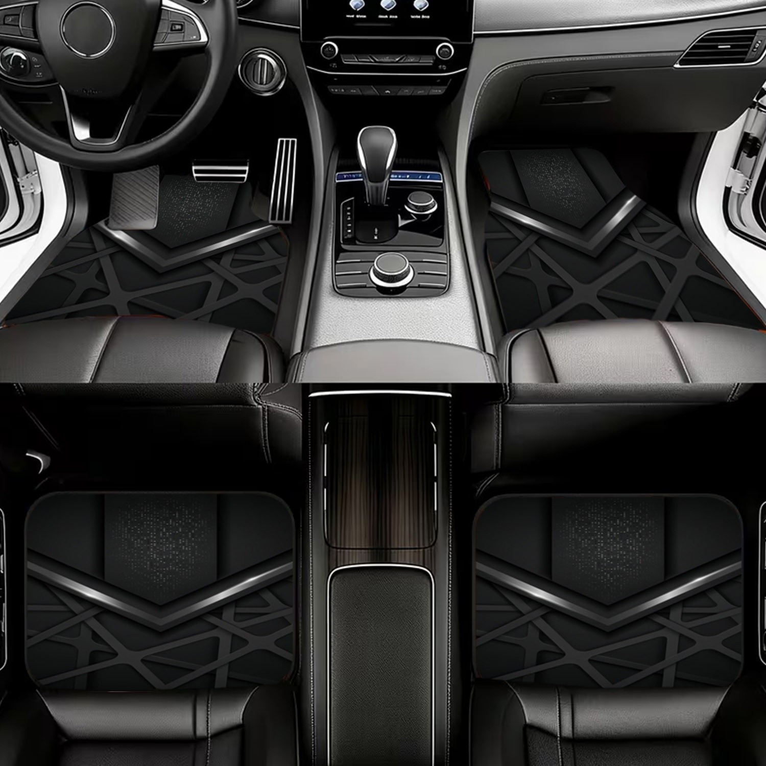 4 stuks auto vloermatten met f - Interior Design Tech recensie en prijs